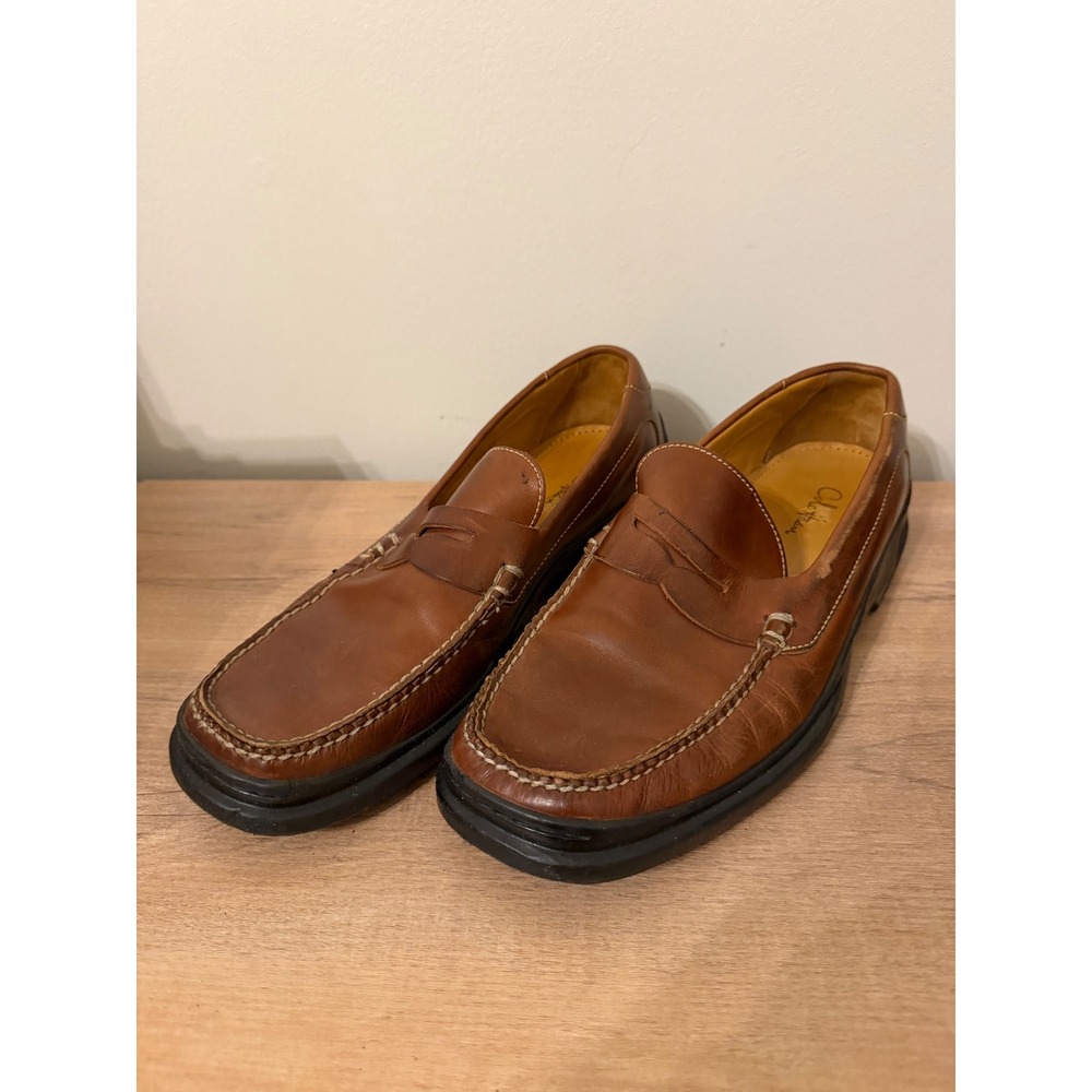 Cole Haan C02961 Nike Air Giraldo Penny Loafers Men 10 M Brown Leather